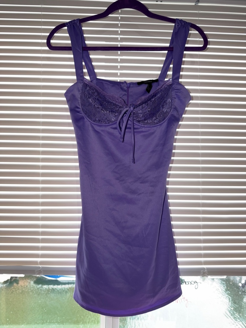 Forever 21 Lavender Lace-Trim Sleep wear/Intimates chemise dress
